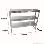 Benchstar 1200mm Commercial Food Warmer with 3 Layers/9 Lamps (FW9L-123)