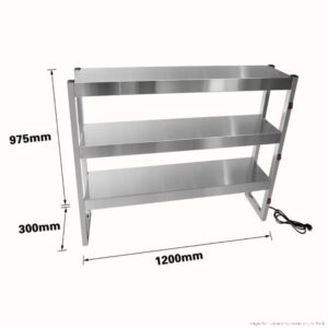 Benchstar 1200mm Commercial Food Warmer with 3 Layers/9 Lamps (FW9L-123)