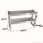 Benchstar 1200mm Commercial Food Warmer with 2 Layers/6 Lamps (FW6L-122) - Image 2
