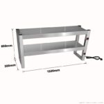 Benchstar 1500mm Commercial Food Warmer with 2 Layers/8 Lamps (FW8L-152) - Image 2