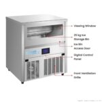 Blizzard Ice Machine Crystal Column Pro Octagonal 63kg/24hr with 25kg Storage (SIC-63R) - Image 4