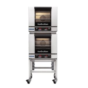 Turbofan Convection Oven Electric Double Stacked with Castor Base Stand Takes 3x460x330mm Pans (E23D3/2C)