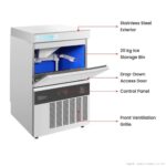 Blizzard Ice Machine Crystal Square 40kg/24hr with 20kg Storage (SIC-40L) - Image 3